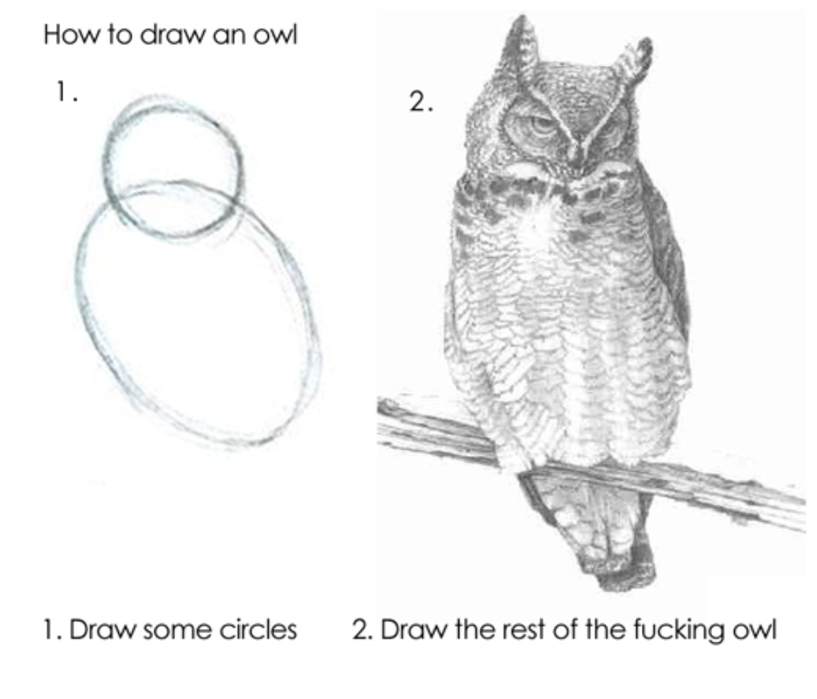 How to draw an owl meme
